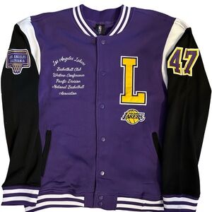 Los Angeles Lakers NBA ULTRA GAME Fleece Letterman’s Jacket - XL